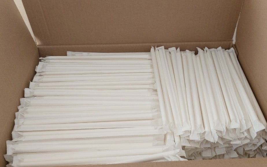Breathalyser paper straws wrapped in paper 8mm diameter by 200mm p