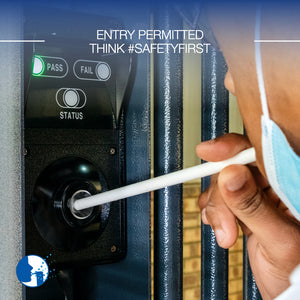 Only when you pass the entrance breathalyser test, may you enter!