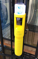 iBlow10 is a high speed No-Contact alcohol breathalyser screener for testing drivers at road blocks & workers entering industrial sites. Device includes a built-in magnet that allows iBlow10 to be magnetised to most metal surfaces including poles, beams and security gates for no-touch self breath testing. No need for stands or tri-pods.